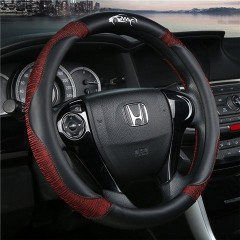 新款夏季汽車方向盤(pán)套四季通用型冰絲汽車把套鑲鉆汽車方向盤(pán)套女