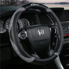 新款夏季汽車方向盤(pán)套四季通用型冰絲汽車把套鑲鉆汽車方向盤(pán)套女