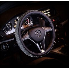 新款夏季汽車方向盤(pán)套四季通用型冰絲汽車把套鑲鉆汽車方向盤(pán)套女
